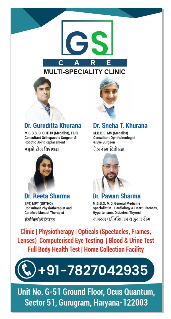 GS CARE-MULTISPECIALITY CLINIC-Ortho,Eye,Physiotherapy - 718